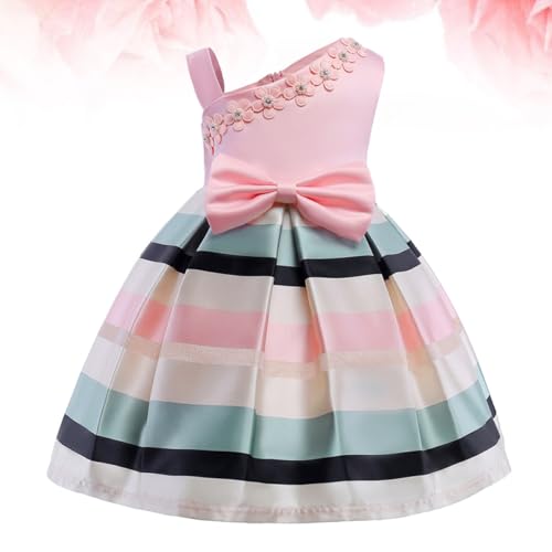 Vestido infantil rosa cómodo con forro de algodón Uonlytech 7