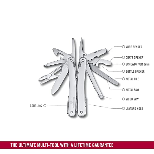 Image of Victorinox Swiss Tool Spirit MX with Nylon Pouch, Silver, Swiss Made (3.0224.MN)