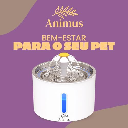 Bebedouro Tipo Fonte Com Filtro Healthy Pet Animus INOX