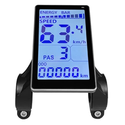NiuLumea Ebike Écran LCD M5 24 V-60 V pour vélos électriques, panneau étanche IP65 avec connecteur 5 broches, visibilité claire à la lumière du soleil, code d'erreur et affichage de la vitesse en