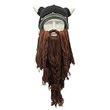 Divertido y encantador gorro de punto con barba extravagante, te mantiene a la moda y cálido