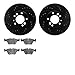 Dynamic Friction Company Front Brake Rotors-Drilled and Slotted-Black with 5000 Advanced Brake Pads 8502-31032