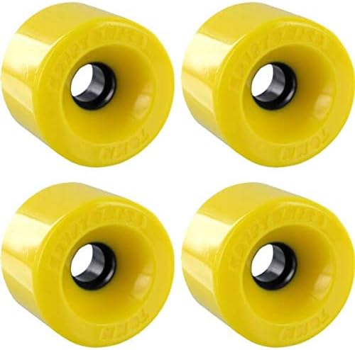 Star Trac Yellow Skateboard Wheels - 70mm 76a (Set of 4)