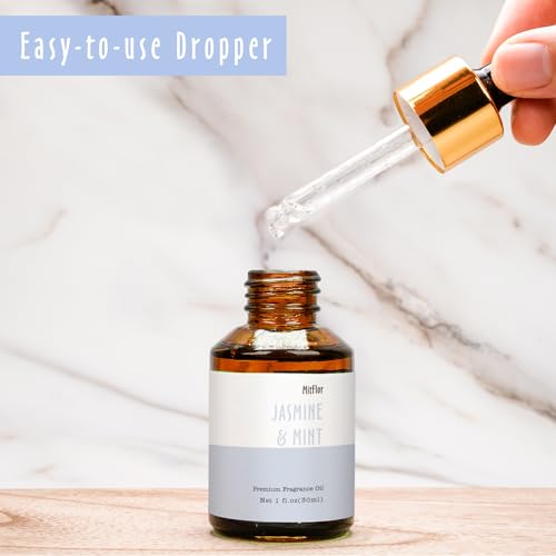 Image of Jasmine & Mint Fragrance Oil, MitFlor 30ml Hotel Diffuser Oil, Large Size Premium Grade Fragrance Oil for Soap & Candle Making Scent, Aromatherapy Essential Oil, Fresh Scent for Home Fragrance