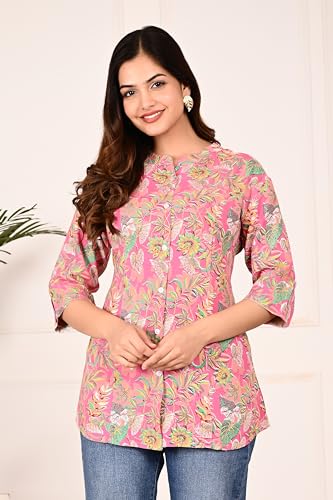 Image of FebQ Printed Shirt Style Top for Women