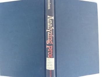 Hardcover Analyzing Prose (Scribner English series) Book