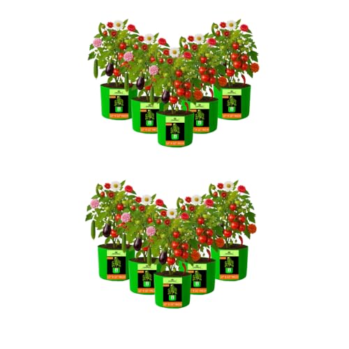 Image of Kingwell Plant Grow Bags 12x12 inch pack of 10, Bags for Plants Gardening Home, Grow Bags for Terrace Gardening