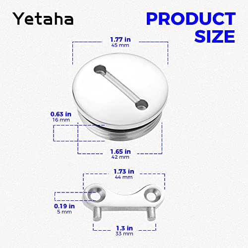 Yetaha Boat Gas Cap Replacement With Key, 316 Stainless Steel Marine Deck Fill Cap Polished Tank Caps With Chain Hardware For Yacht Ships Speedboats Caravans Trucks #TOP1