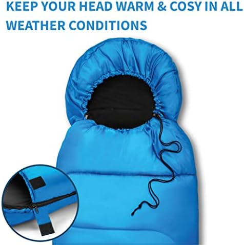 Home Treats Premium Mummy Sleeping Bag for Kids and Adults- Light Weight Sleeping Bag. For Camping Festivals Backpacking and Outdoors.