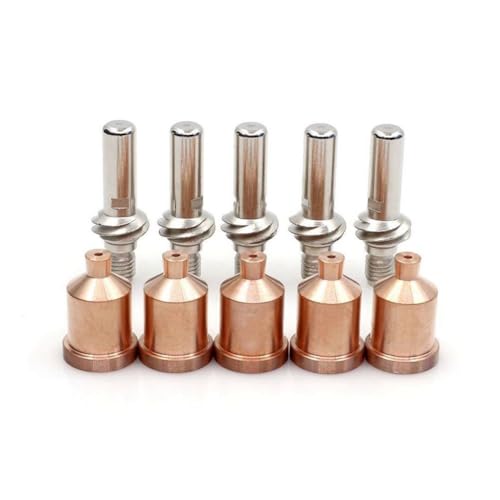 EaseSunny Lot de 10 consommables pour coupe-plasma avec électrode KP2845-1 et pointe KP2845-8 pour Tomahawk 1538 et Lincoln LC105, 100 A