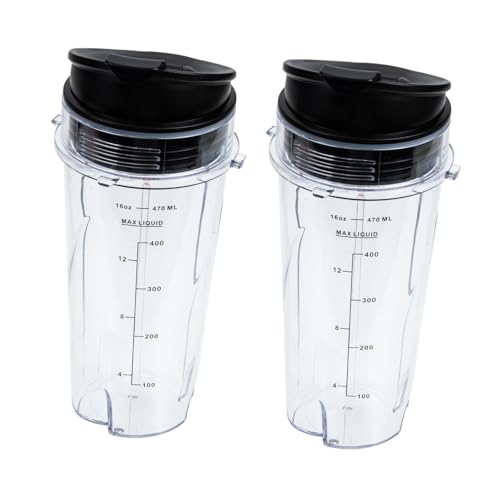 Alipis 1 Set Replaceable Juicer Cup with Lids Multi Use Cups for Juicing and Beverages Easy to Clean Harm Design Friends and Family