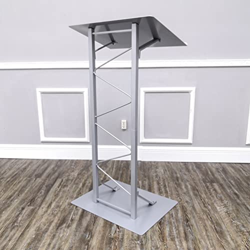 Fixturedisplays® 25" Single Truss Podium For Floor, Steel - Silver 19627 19627 #TOP3