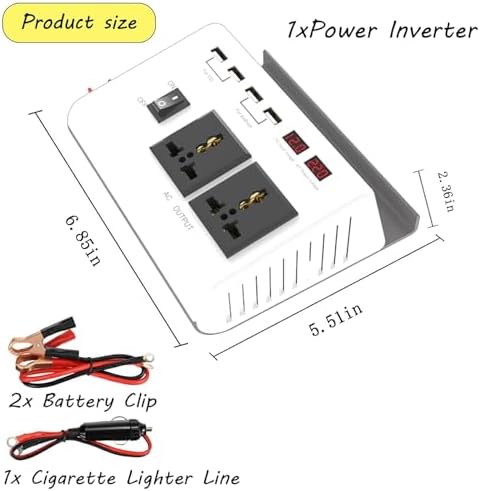 4000W 12V to 110V/220V Solar Inverter Kit, 30A Charge Controller + 25W 12V Solar Panel, Complete Solar Generator System for Home & Off-Grid Use
