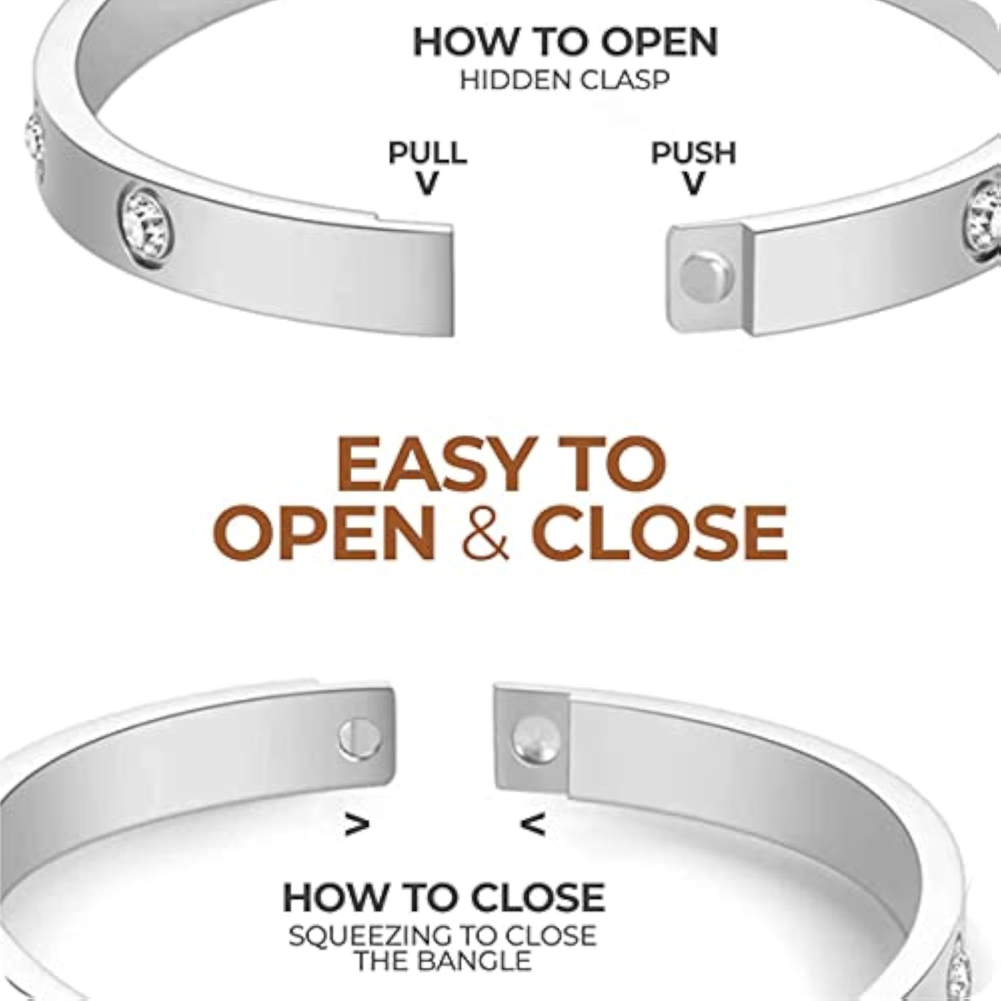 Contemporary Plated Love AD Bracelet