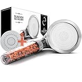 PRISMA® Premium Duschkopf Handbrause wassersparend mit Druckerhöhung für mehr Wasserdruck - Brausekopf, Regendusche und Massage