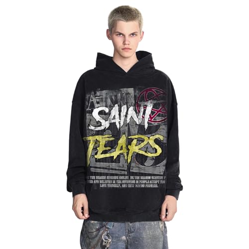 DONCARE Unisex Vintage Heavy Weight Cotton Hoodie Pullover Oversized Washed Long Sleeve Shirt Unisex3