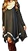 Womens Long Sleeve Loose Irregular Hem Autumn Dress Grey XL