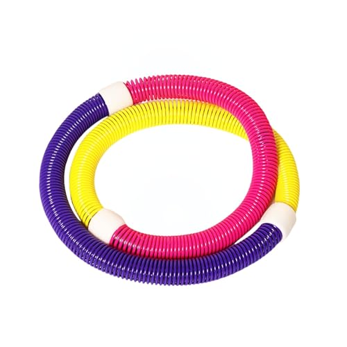 【2025新登場】 フラフープ フィットネス フープ|ソフトスプリング構造・折りたたみ式・静音設計・筋トレ&ダイエット用・男女兼用・室内/屋外対応 (黄緑1.25kg)