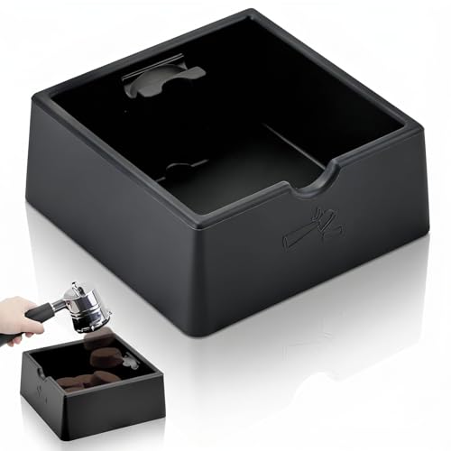 Angju Silicone Espresso Coffee Knock Box Quiet Non-Slip Coffee Puck Bin Durable Barista Knock Box for Coffee Grounds Universal Countertop Espresso Accessories