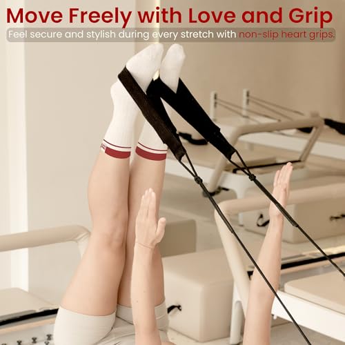 Image of Pilates Socks- Mid Calf Grippy Anti-Slip Socks for Pilates, Yoga and More