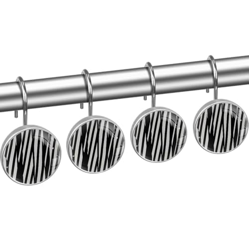 Ganchos para cortina de ducha anticaídas con base de cristal resistente 3