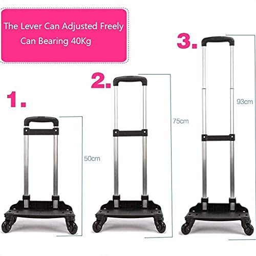 DEE Multifunktions-Einkaufstrolley, zusammenklappbar, abnehmbare Tasche mit Rädern, Einkaufstasche, Reisetasche… – Bild 4