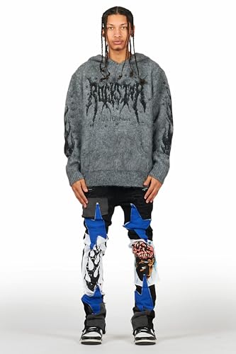 Men's Edgar Patchwork Stacked Flare Jean3