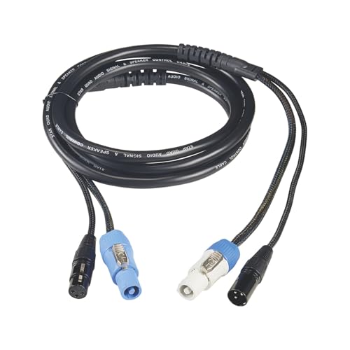 RALINTA Compatible Power and DMX Cable, powercon Plus DMX Cable Set for Stage Lighting (3M)