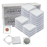 Waziaqoc 40 Pack Coin Holder Set with 5 Sizes (20/25/30/35/40mm) - Clear Plastic Case with White Gaskets, for Coin Collection Supplies and Organizing Silver Dollars