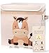 elb finesse ® Aufbewahrungsbox Kinder I süße Bauernhof Motive I extra stabile Spielzeugkiste mit Deckel für Kinderzimmer I Spielzeug Box (33x33x33) zur Aufbewahrung I Ordnungsbox I (Ferdi Pferd)