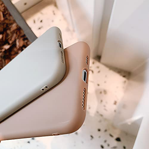 Ownest Compatible For Iphone X Case,Iphone Xs Case For Soft Liquid Silicone Gold Heart Pattern Slim Protective Shockproof Case For Women Girls For Iphone X/Xs Case-Brown #TOP2