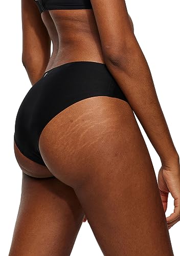 STRAWBERRY WEEKS LEAKPROOF 2.0 Seamless Bikini Period Underwear for Women | Period Panties Holds 4 Tampons | Mild Incontinence Leak Proof Underwear(L/XL,Black)