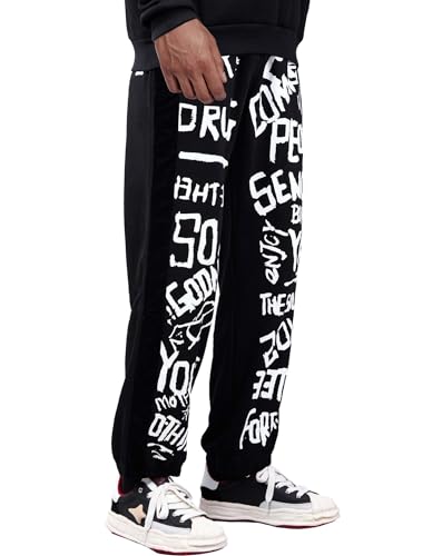 Niepce Inc Relaxed Fit Graffiti Japanese Streetwear Pants for Men with Design2