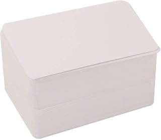 A-CRAFT 100枚セットクラフト紙製 無地 カード 荷札 メッセージカード ラベル タグ (ホワイト)