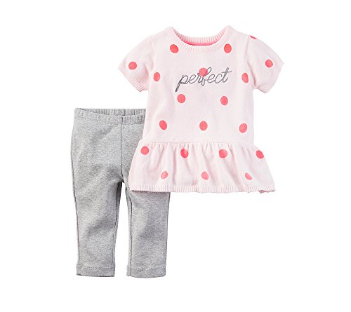 Ensemble pull peplum bébé fille contre les irritations avec legging souple