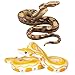 STOBOK Faux Serpent Jouets en Caoutchouc Serpent Chiffres Python Modèle Jouet pour Halloween Tricky Effrayant Prank Props, Pack de 2 ( Brun Jaune )