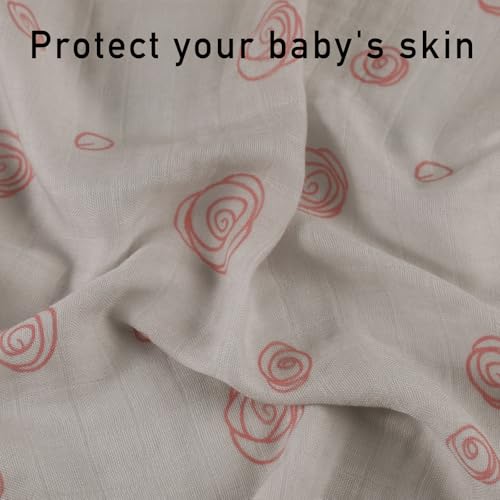 Image of Muslin Baby Burp Cloths, Large 27 x 27 Inches Burping Cloths for Newborn Girls Boys, 6 Pack Baby Burp Rags Towel and Washcloths for Infant (Gentle Colors)
