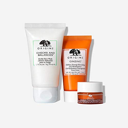 Origins Checks And Balances 1.7Oz, Ginzing Refreshing Eye Cream .17Oz, Ginzing Oil-Free Gel Moisturizer 1Oz #TOP23