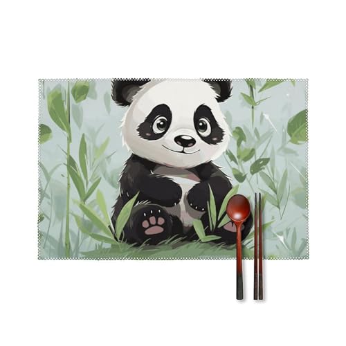 Sets de table panda infroissables et faciles à nettoyer pour protéger votre mobilier - 2