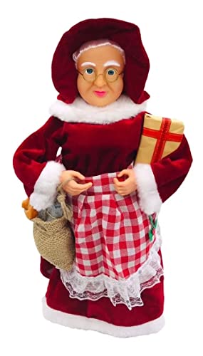 Mamãe Noel Enfeite De Decoração Natalino Boneco Luxo 45 Cm