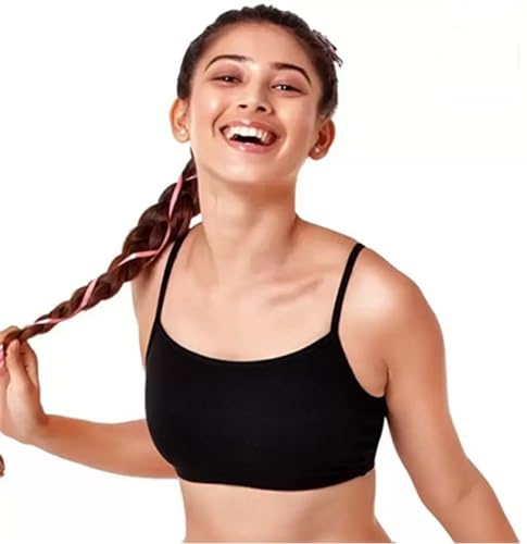 Image of Pack of 4 Girls Training /Beginners Uniform Bra Non Padded Teenager Full Coverage Cotton Bra (Multicolor) AAJ8