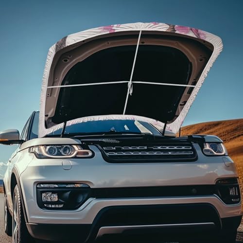 Image of Car Hood Cover,Butterfly Design All Weather Comfortable Car Hood Cover Protector Suitable Most Automotive Sedans Trucks Pickup Sports Cars