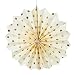 Easy Joy Decoración Oro Verde Blanco Chic, Ventilador Pompom Guirnalda Colgante para...