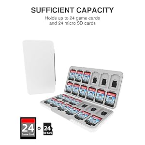 Anyskill Switch Game Card Case Compatible with Nintendo Switch&Switch OLED Game Card or Micro SD Cards,Portable Switch Lite Game Card Storage with 24 Sufficient Capacity Card Slots.