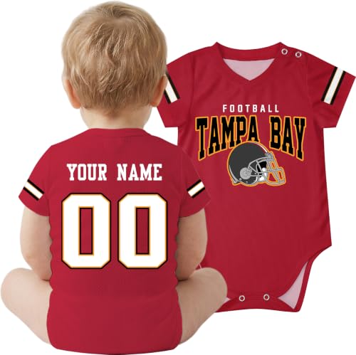 Tampa Baby Clothes Custom Name Number Personalized Baby Jersey 0-24 Months