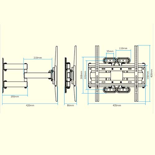 Support mural pour téléviseur de 26 à 55 pouces fixe robuste - 3