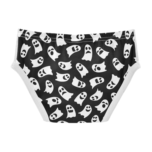 Cotton Little Boys Briefs Soft Ghost Black White Toddler Underwear2