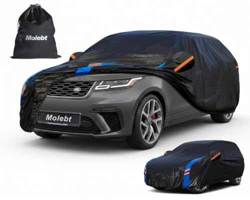 Image of Custom Fit Car Cover for Land Rover Range Rover Velar (2018-2026), Upgraded Waterproof All Weather Outdoor Auto Cover with Driver Door Zipper & Mirror Pockets, UV /Snow /Dust Protection
