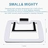 Sanyun SW601 15° Tilted Desk Speaker Stands for Compact 2''-3'' Computer PC Bookshelf Monitor Speakers, Steel Metal Base & Damping Foam Padding (Pair, White) #1