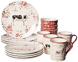 Certified International Farmhouse 16 pc Dinnerware Set, Service for 4,Multicolored